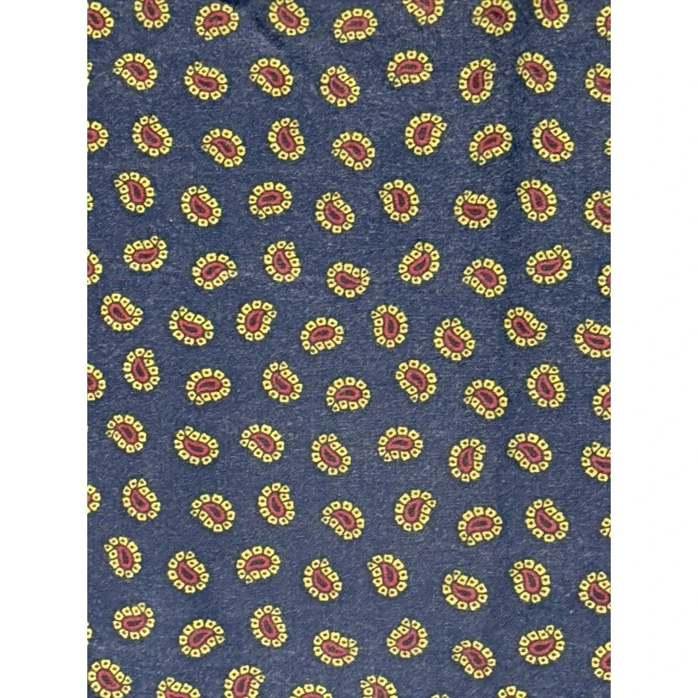 Ralph Lauren Pillowcase Set Foulard Paisley‎ Studio KING Navy Blue Red Gold